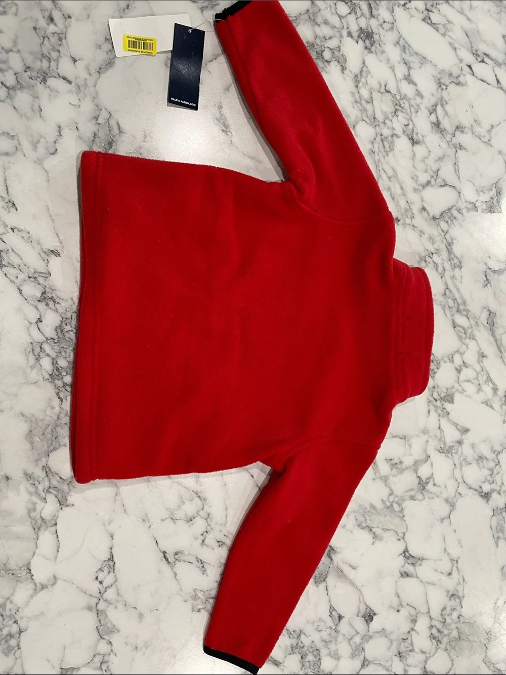Polo by Ralph Lauren Red Fleece Jacket Kids 2/2T NWT